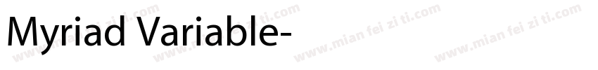 Myriad Variable字体转换